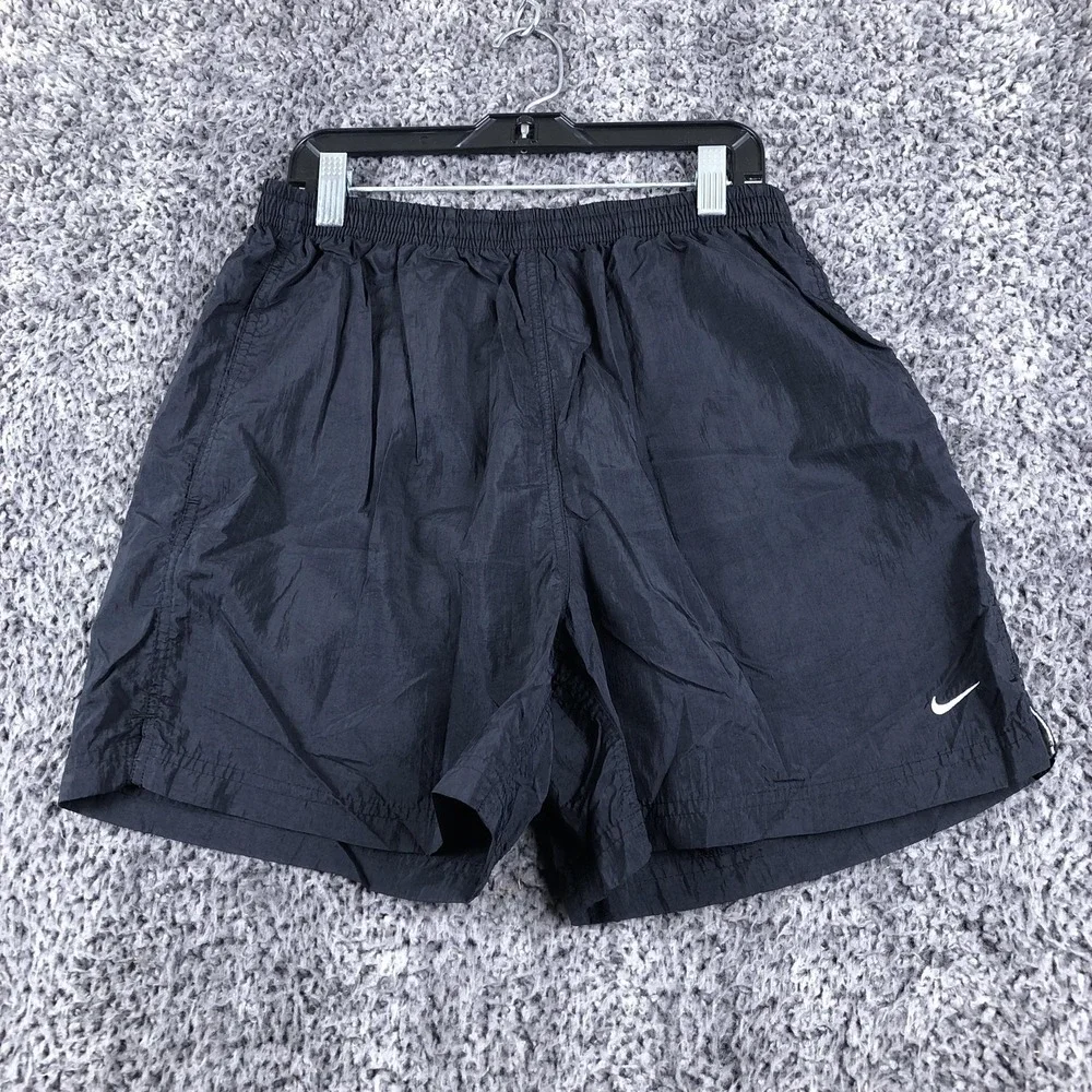 Nike Shorts Mens Medium Black 8" Inseam Microfiber Elastic Waist Running Gym - Picture 2 of 11